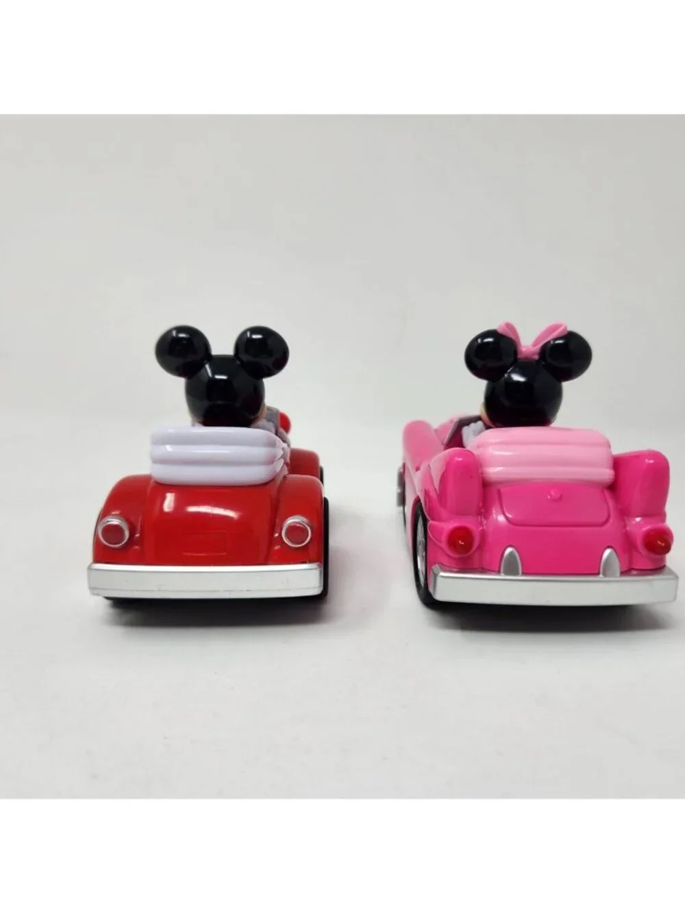Disney Jr Minnie Mouse and Mickey Mouse pull-back Toy Cars, Vintage Roadster